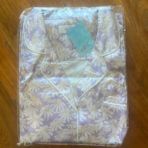 Night sweet thing purple daisy satin short set